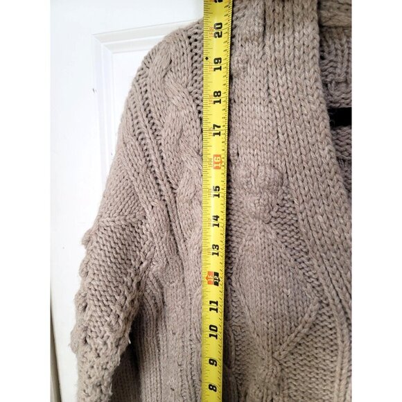 Dear John Sasha Women's Oatmeal Cable Knit Button Cardigan Sweater Size S - Picture 8 of 14